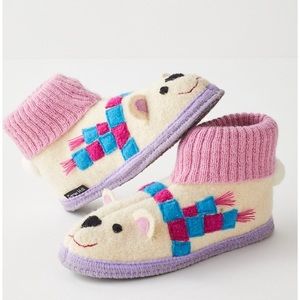 Garnet Hill Kids Boiled Wool Slippers Size 7